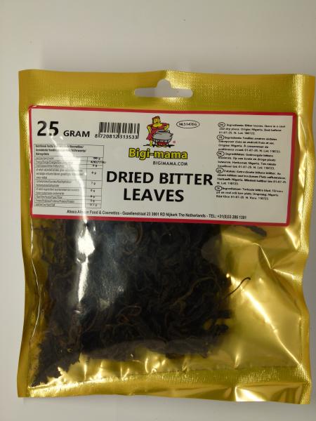 Bigi Mama Dried Bitter Leaves, Nettogewicht 25g